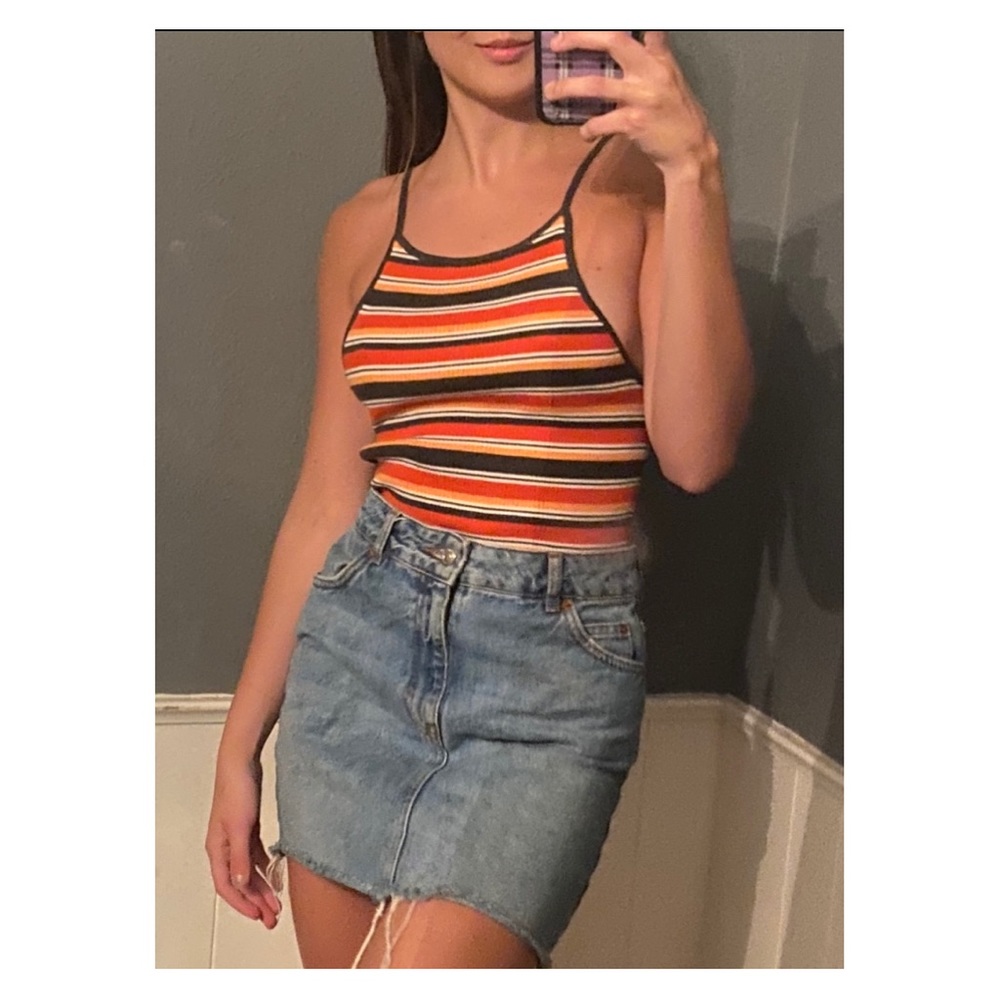 Urban Outfitters Multicolored Striped Tank…